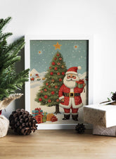 Vintage Santa and Christmas Tree